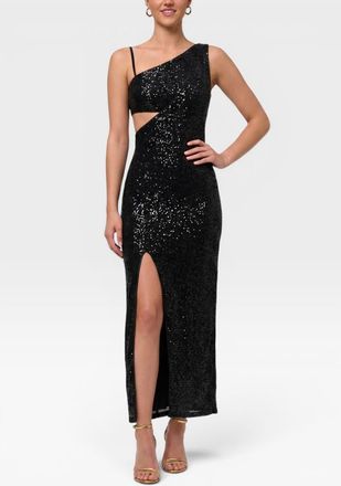 Rachel Roy Phoenix One Shoulder Maxi Gown in Black at Nordstrom, Size Xx-Large