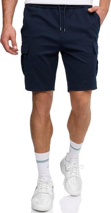Indicode Shorts INDICODE INNello cargo shorts, Herren, Gr. XXL, N-Gr, sky captain, Web, Obermaterial: 95% Polyester, 5% Elasthan, bedruckt, regular fit kniefre