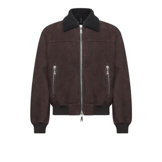 Tagliatore Shearling Jacket - Heren - Leren en Su&egrave;de Jassen - Bruin - XL - Jassen
