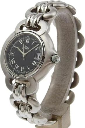 Fendi Pre-owned Watches, female, Black, Size: ONE SIZE Pre-owned Stainless Steel Watch