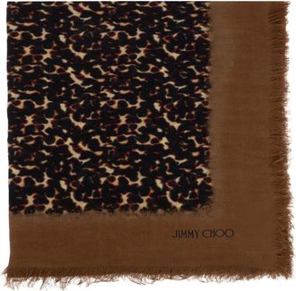 Jimmy Choo London Sciarpa con logo - - Accessories - Donna - Marrone - ONE SIZE