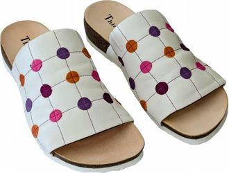Think Womens Koak Sandals In Bianco Kombi