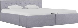 vidaXL Vidaxl - Cama Hidr&aacute;ulica Almacenaje Sin Colch&oacute;n Gris Claro 160x200 Cm