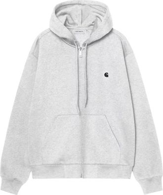 Carhartt Work in Progress Hooded Mack Sweat Jacket - Heren - Vesten met rits - Grijs - XL - Katoen - Hoodies & sweatvesten