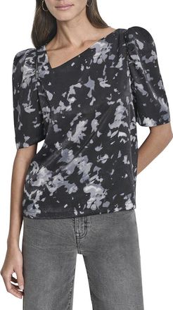 DKNY Dkny Asymmetrical Short Sleeve Top