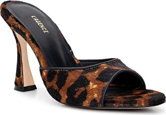 L'agence Avery II Genuine Calf Hair Sandal in Leopard Calf Hair at Nordstrom Rack, Size 6.5