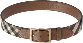 Loewe Vintage Check Riem - Dames - Riemen - Bruin - 85 CM - Leer - Accessoires