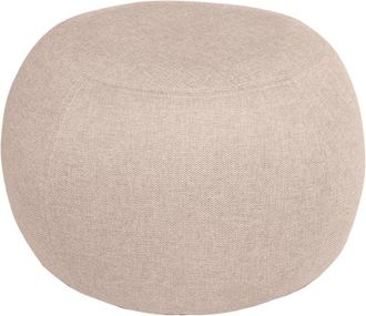 Koketto Home Puff decorativo ovalado revestido en tejido beige
