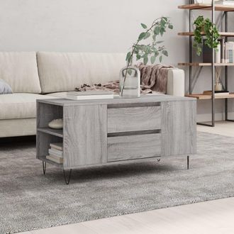 vidaXL Mesa De Centro Madera De Ingenier&iacute;a Gris Sonoma 102x44,5x50 Cm Vidaxl
