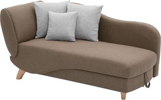 Vente-Unique Div&aacute;n (&aacute;ngulo derecho) convertible de tela marr&oacute;n con arc&oacute;n PENELOPE