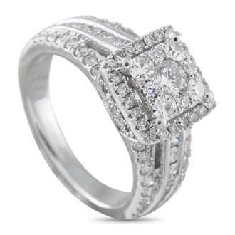 Luxury Bazaar 14K White Gold 1.30 ct Diamond Ring MF12-011526