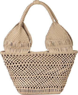 Raf&eacute; New York Margarita Woven Tote in Beige at Nordstrom, Size Large