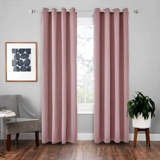 OEM Cortinas T&eacute;rmicas Opacas De 2 Piezas Para Sal&oacute;n - 140 X 240 Cm (rosa Claro)
