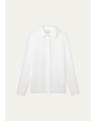 &Eacute;terne Constance Semi-Sheer Georgette Button-Front Shirt