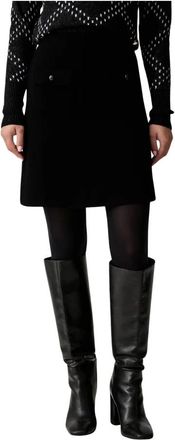 Joop Rokken, Dames, Zwart, M, Wol, Mini Gebreide Rok