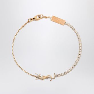 Saint Laurent Bracciale con charme Cassandre dorato