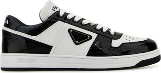Prada Two Tone Leather Downtown Sneakers