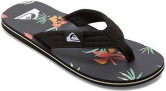 Quiksilver Molokai Layback II Flip Flop in Black/Orange/Green at Nordstrom Rack, Size 10