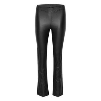 Kaffe Flared Elastic Waist Trousers - female - Kaffe - Slim-fit Trousers - Black - 2XS - Trousers