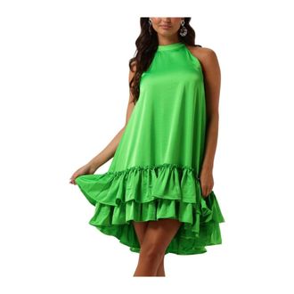 Y.A.S Y.a.s, Kleedjes, Dames, Groen, M, Polyester, Halterneck Mini Jurk