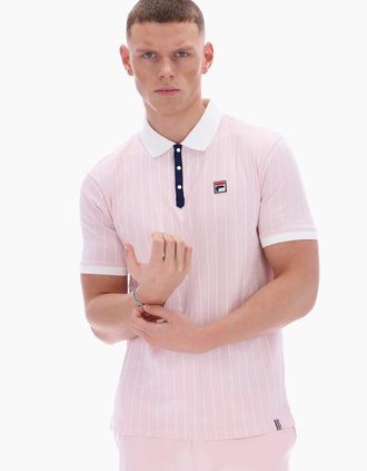 Fila Mens BB1 Classic Stripe Polo Shirt | Lilac White - Purple - Size: XLARGE 5