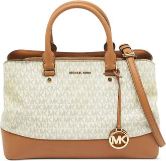 Michael Kors Borsa tote con monogramma - Bianco