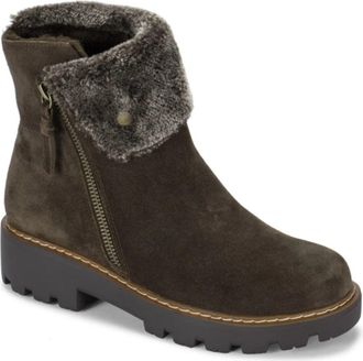 BareTraps Womens Baretraps Wyoming M Green Suede Lug Sole Ankle Winter Boots HAWK2039