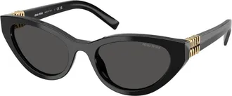 Miu Miu Stijlvolle zonnebril in goudkleur - Dames - Zonnebrillen - Zwart - 54 MM - Accessoires