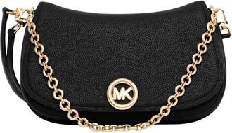 Michael Kors Nolita Medium Gekreukt Leren Convertible Schoudertas - Dames - Schoudertassen - Zwart - ONE Size - Katoen - Tassen