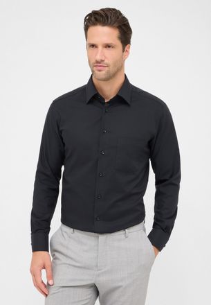 Eterna Langarmhemd ETERNA MODERN FIT, Herren, Gr. 48, Normalgr&ouml;ssen, schwarz, 100% Baumwolle, tailliert, Manschette, Hemden Langarmhemd, NON IRON (b&uuml;gelfrei)