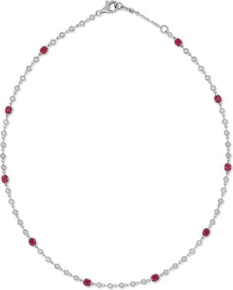 Bony Levy 18K Gold El Mar Ruby & Diamond by the Yard Necklace in 53Rd1.13 at Nordstrom, Size 17