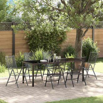 vidaXL Conjunto De Comedor De Jard&iacute;n 7 Pcs Antracita Vidaxl