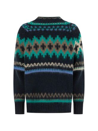 Paul Smith Jacquard-Patterned Sweater - Black