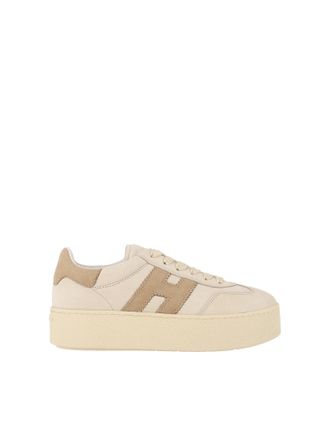 Hogan H698 Calfskin Suede Low-Top Sneakers