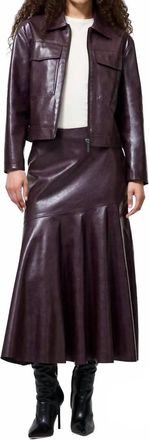 French Connection Kayleigh Fluted Midi Skirt In Bordeaux Red