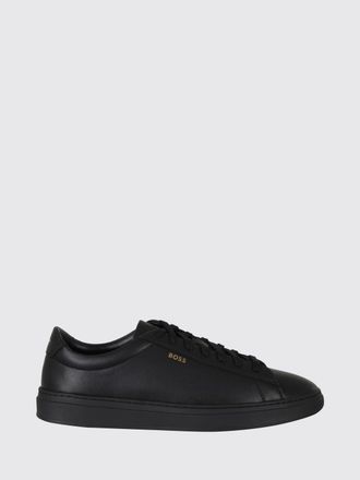 HUGO BOSS Kieran Low-Top Trainers in Smooth Leather with Printed Logo