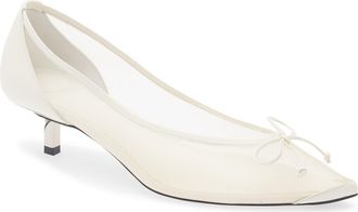 Jacquemus Les Escarpins Tourni Pointed Toe Pump in White at Nordstrom, Size 10Us