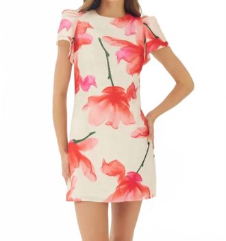 Hutch Vatti Mini Dress In Ivory/ Red X-Ray Floral