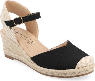 Journee Collection Women & apos;s Ashlyn Medium and Wide Width Espadrille Wedge Sandals