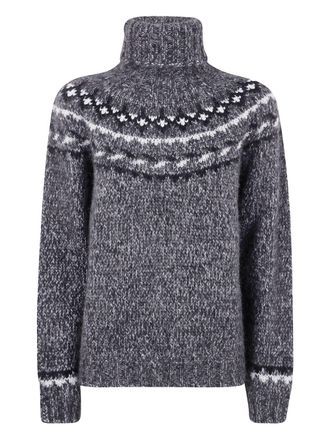 Parosh Womens Wool Turtle-Neck Jumper