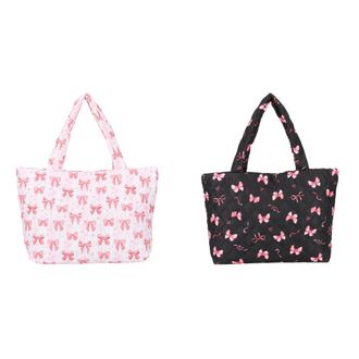 Generic Womens Floral Pattern Large Capacity Padded Shoulder Bag for Daily Shopping Travel and Party