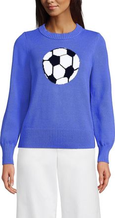 Lands End Drifter Sports Icon Sweater in Soccer/french Blue at Nordstrom, Size X-Small