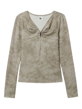 B+ab knot-detail long-sleeve top - Neutrals