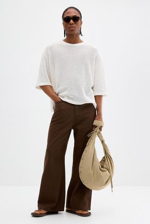 Djab Mens Heavy twill 5-pocket pant Relaxed flare fit Imported from Seoul