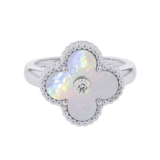 Van Cleef & Arpels Alhambra White Gold (18K) Band Ring (Pre-Owned)