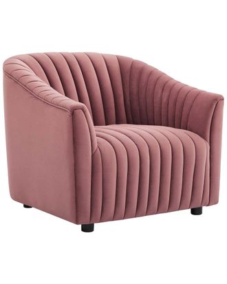 ModWay Announce Performance Velvet Channel Tufted Armchair