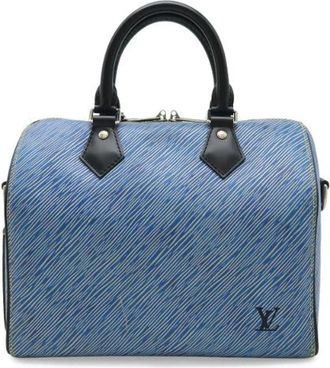 Louis Vuitton Pre-owned Denim louis-vuitton-bags - Dames - Vintage Handtas - Blauw - ONE Size - Denim - Vintage