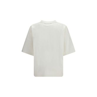 Palm Angels Mens White Cotton T-Shirt