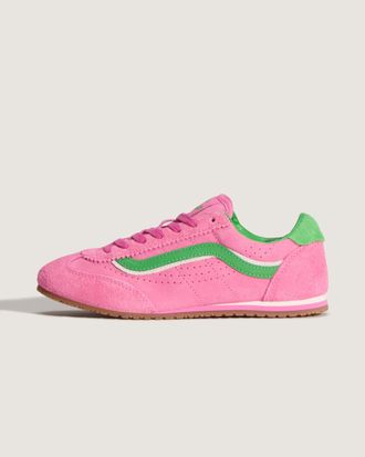 Vans Unisex Super Lowpro Sneakers - Pink Leather - Size UK 3.5