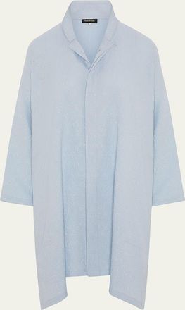 Eskandar A-Line Floral Silk Shirt